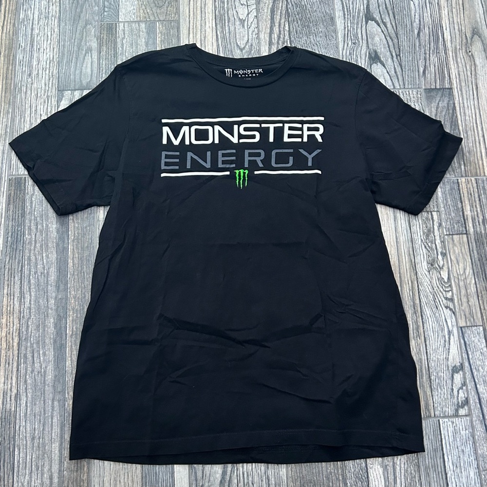 🔥🔥 MONSTER ENERGY Racing Y2K Black & Neon Green‎ Graphic Tee Men Size XL
